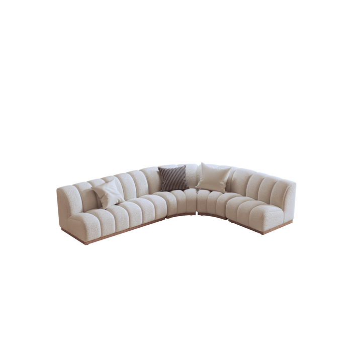 Ghita Performance Boucle Armless L Shaped Sectional