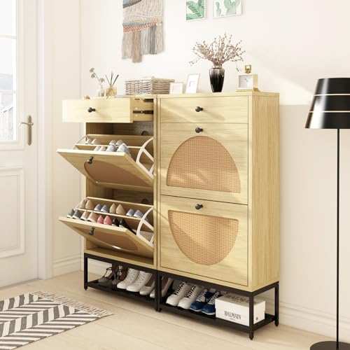 Faux Wooden Shoe Shoe Storage Cabine of 2