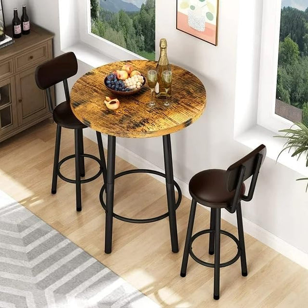 Round bar table on sale and chairs set