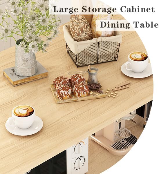 Dining Table Set for 2 with 3 Shelves