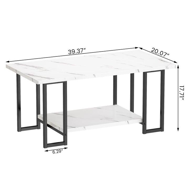 Modern Faux Marble Top Coffee Table & End Table Set