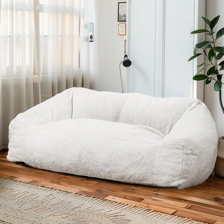 Lamerge The Living Room Compression Sofa, The White Love Sofa, Easily Matches a Variety of Interior Decoration Styles, The Perfect Choice for The Living Room