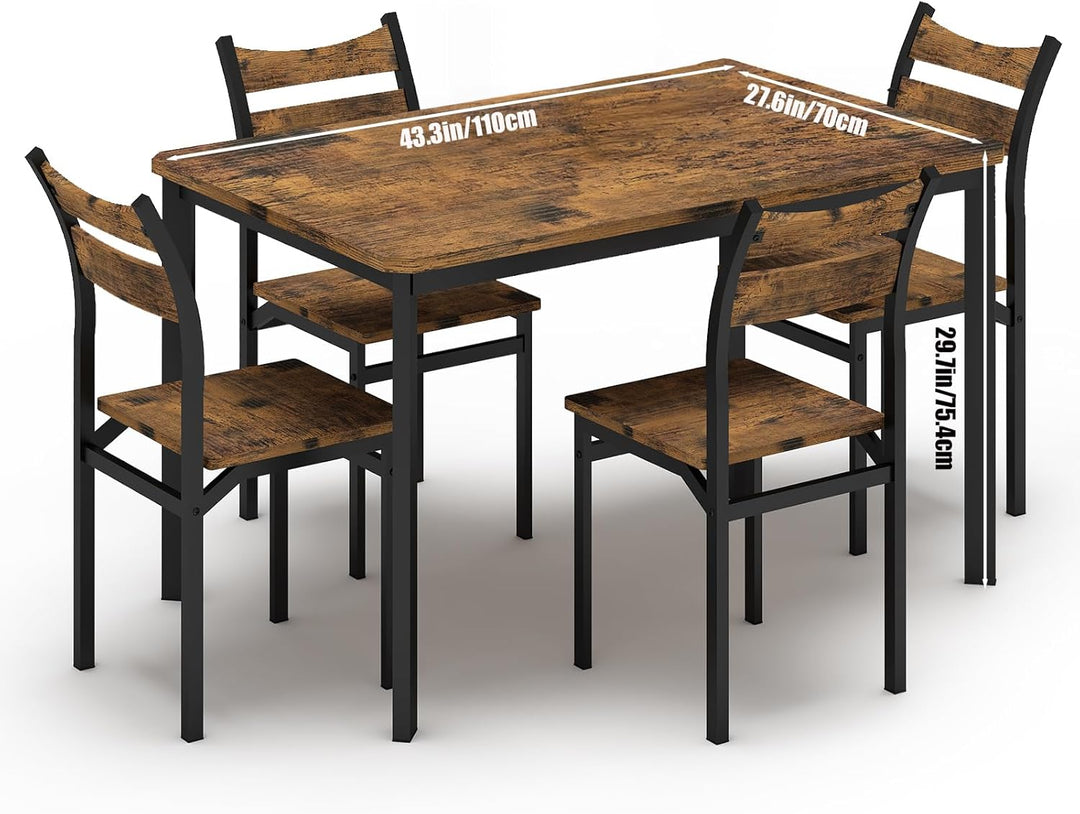 5-Piece Vintage Dining Table Set