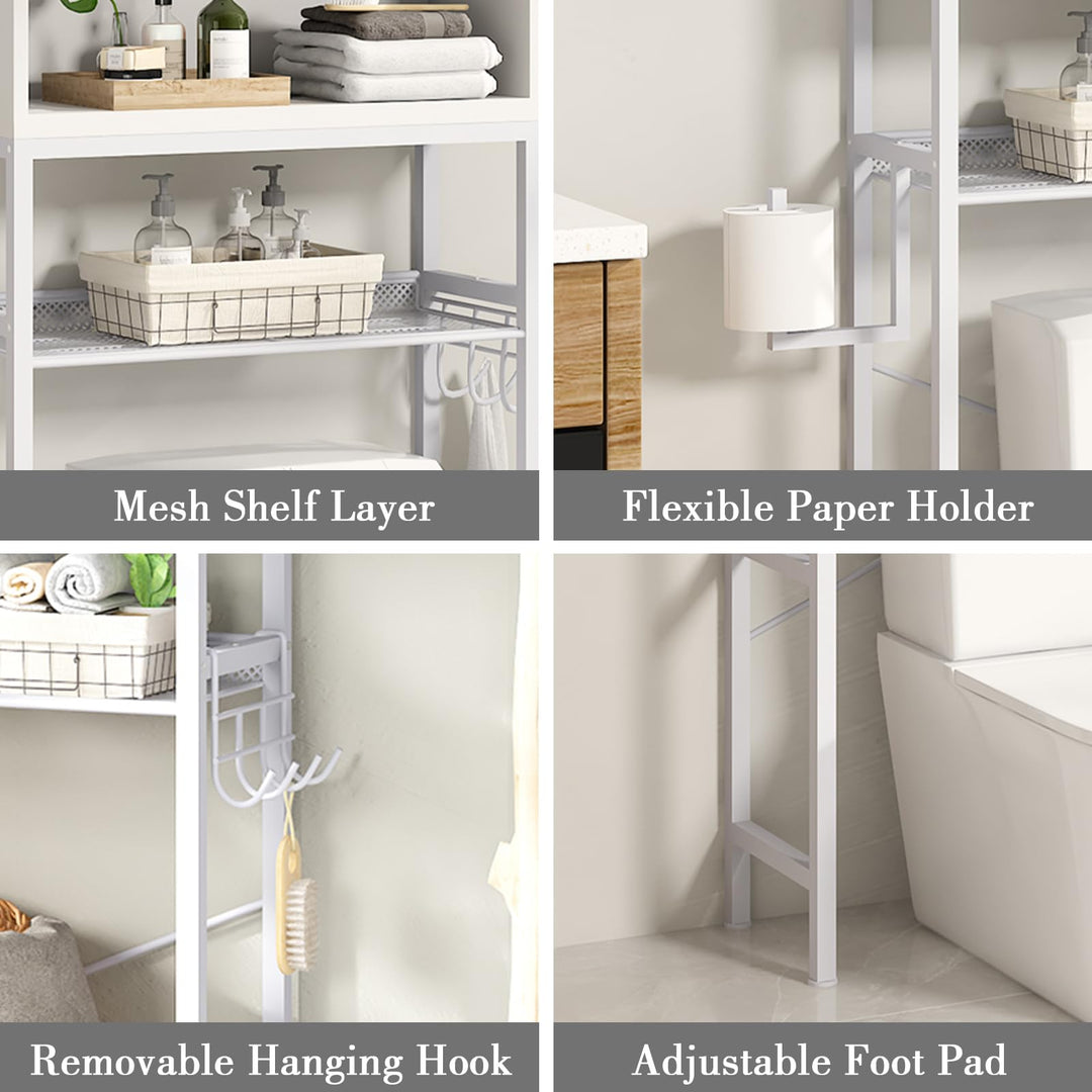 The Toilet Storage Cabinet, Bathroom Toilet Rack with Barn Door