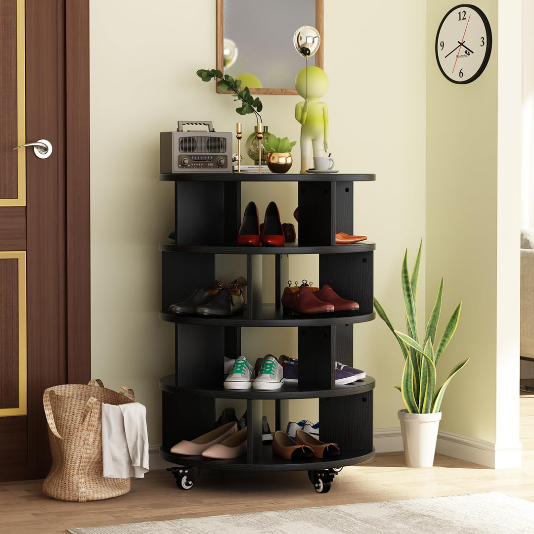 Hooseng Rotating Shoe Rack 360° Spinning Shoe Rack