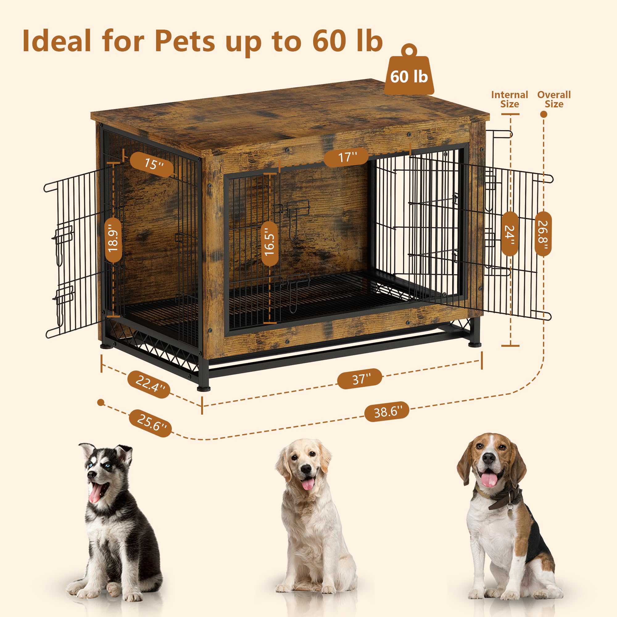 Xxl fashion dog crate tray