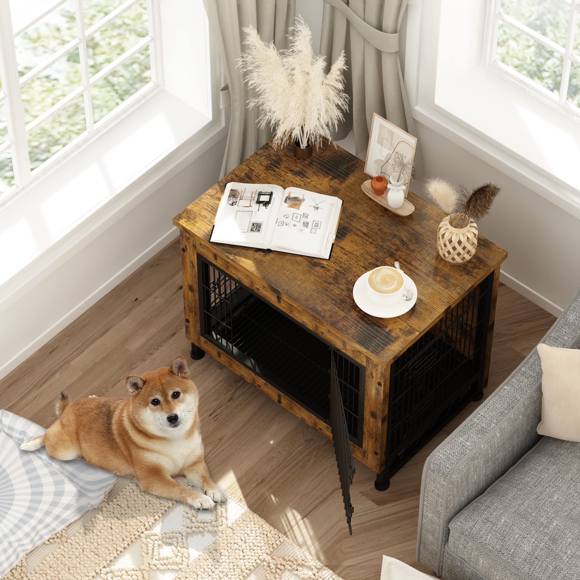 Dog crate coffee table best sale