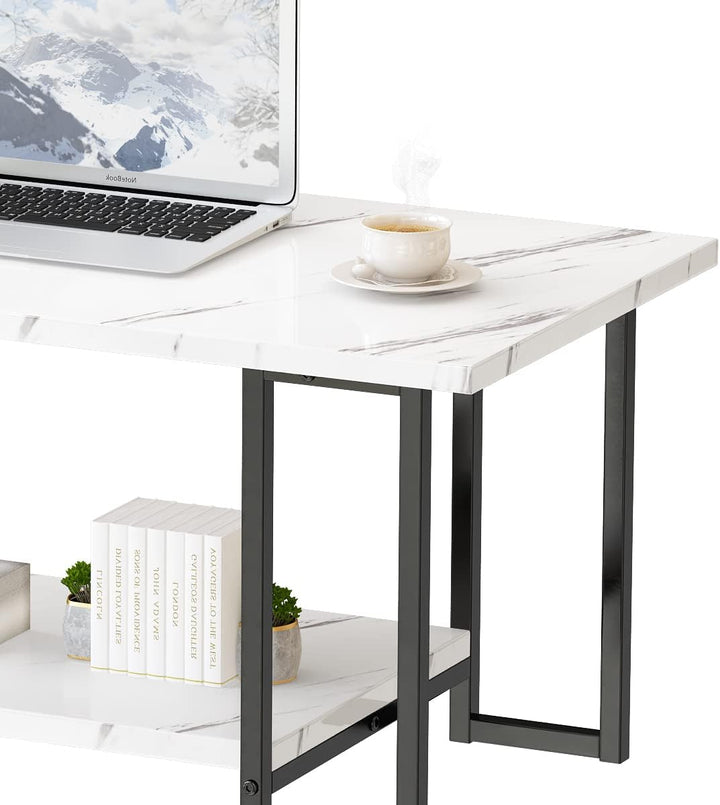 Modern Faux Marble Top Coffee Table