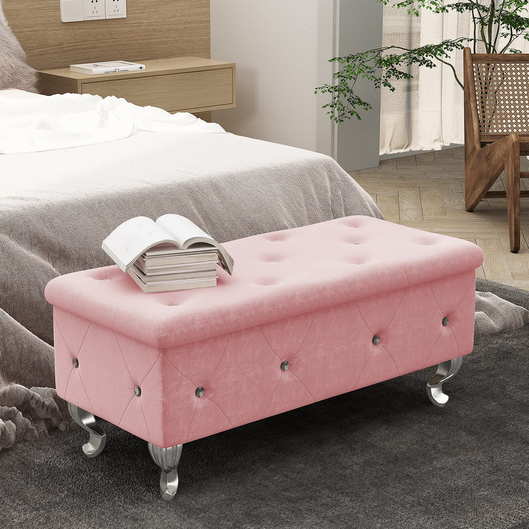 37 Inch Oval Storage Bench