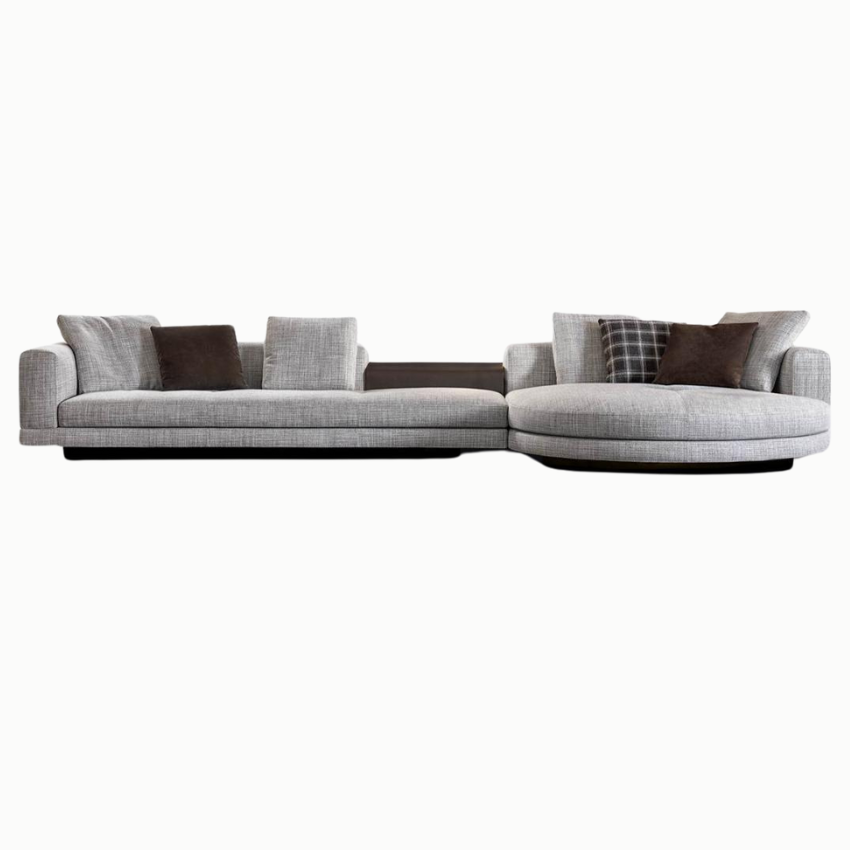Italy Connely Style 3 Seater Sofa with Round Chaise