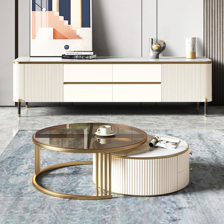 Modern Glass Coffee Table Round