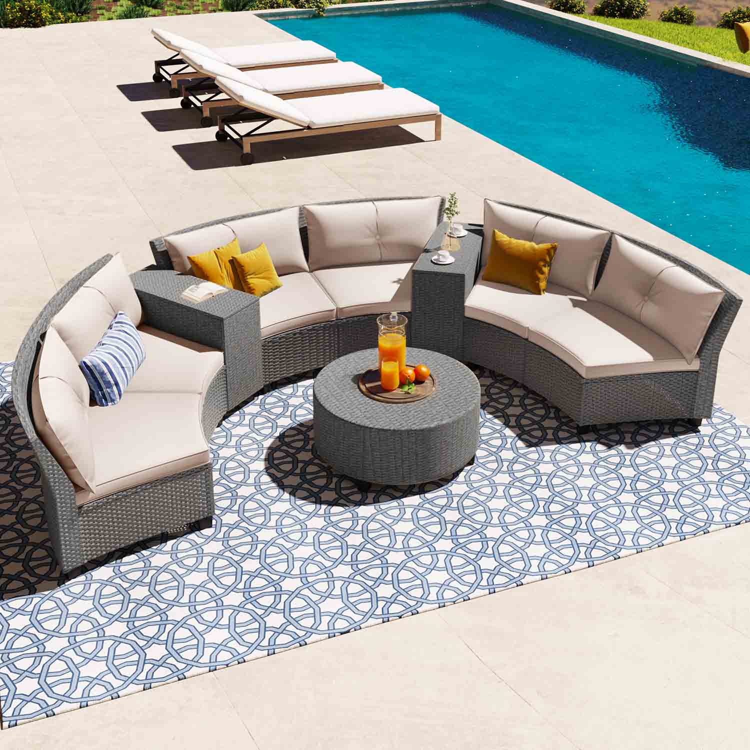 Cusco rattan 6 online seater